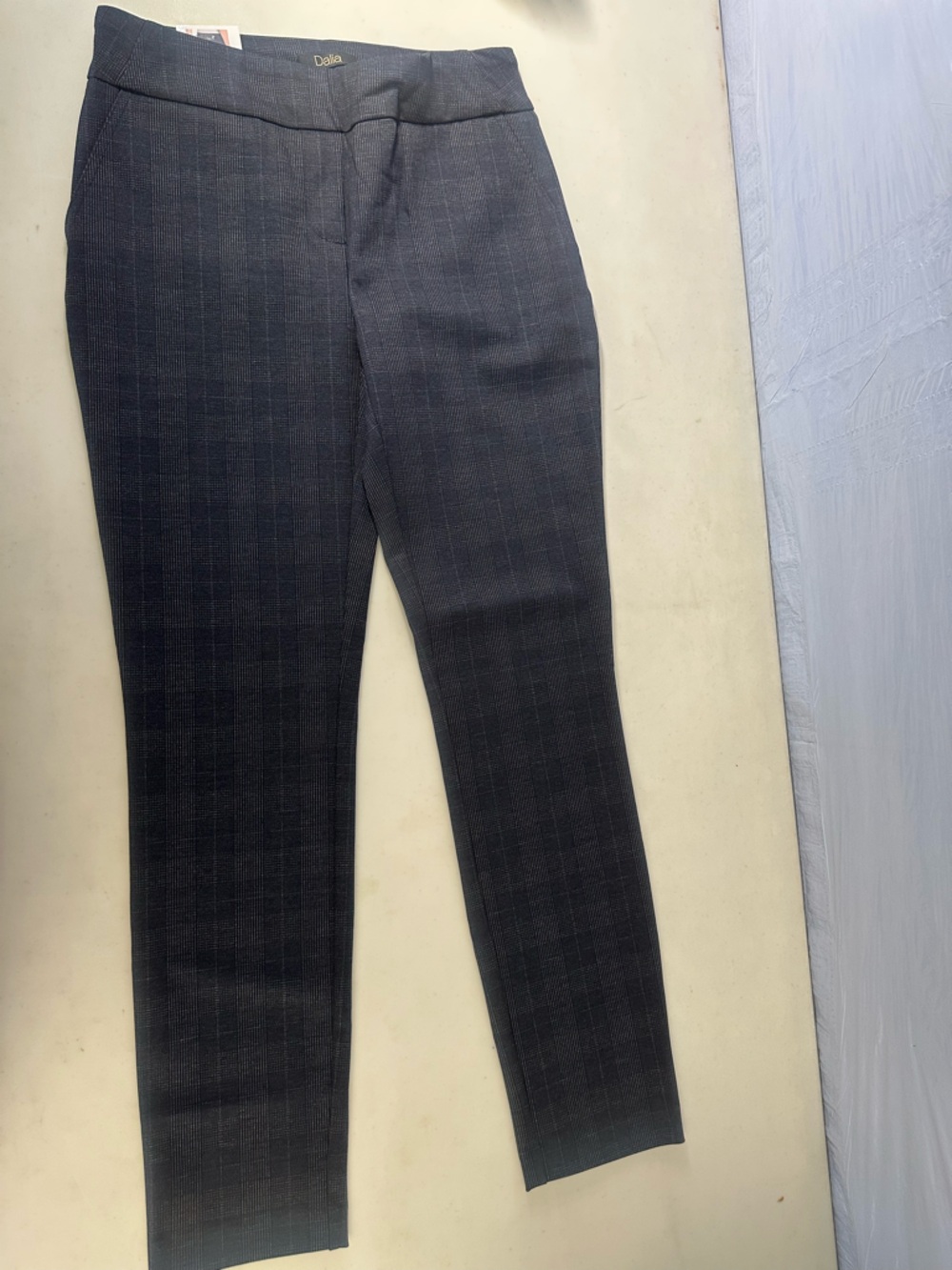 Dalia Navy Pinstripe Wide-Leg Pants